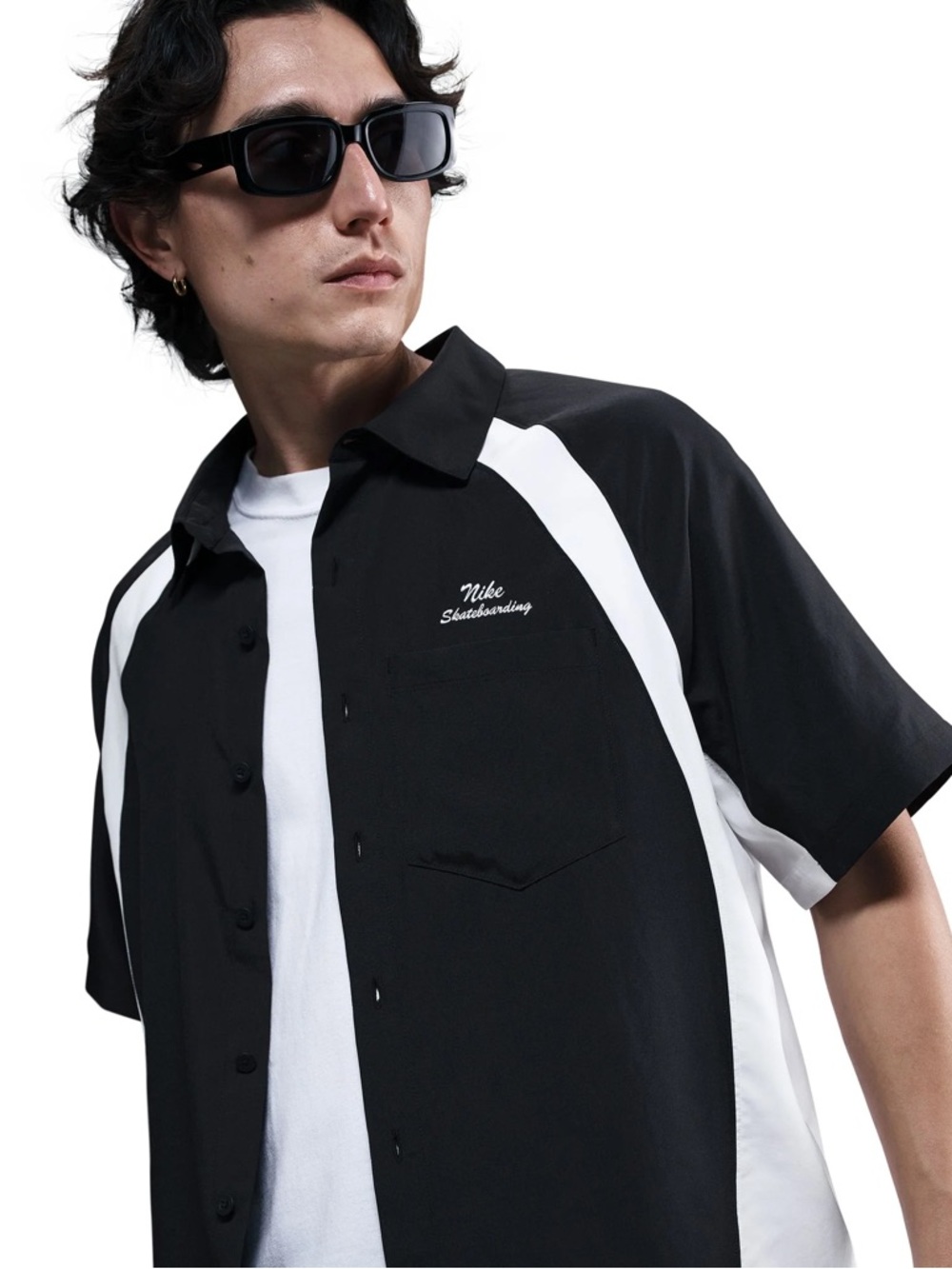 Nike Men's SB Dri-FIT Bowler Shirt - HJ2958 010 - Black / White - Size: XXL